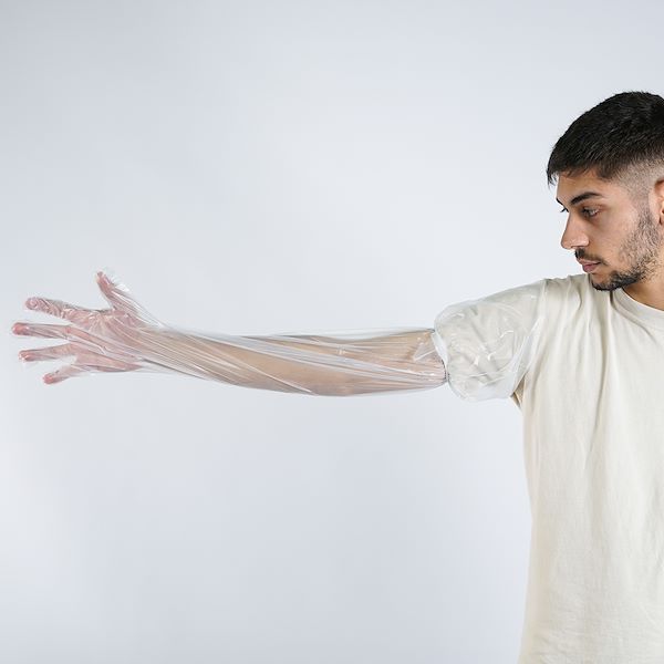 Long gloves made of copolymer