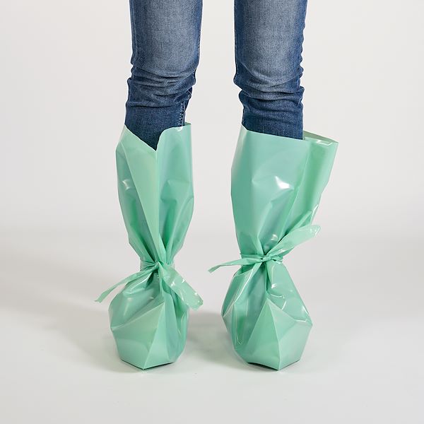 Green zootechnical overboots