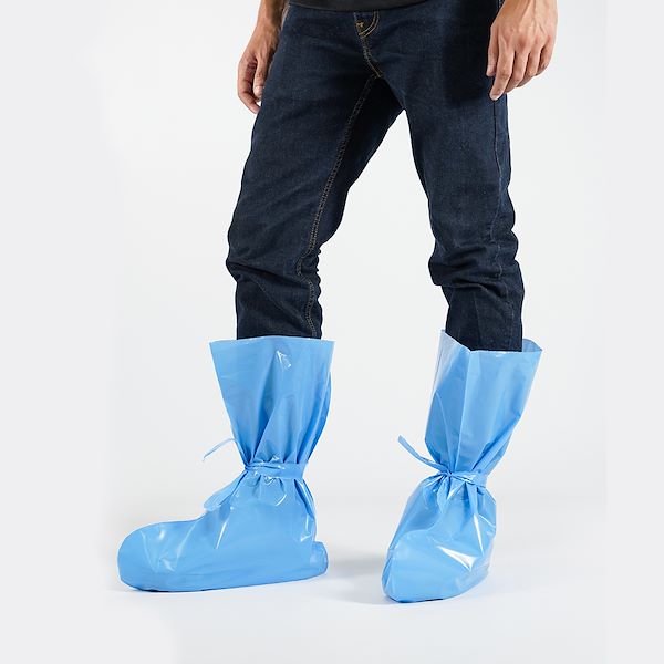 Calzari zootecnici in polietilene colore blu