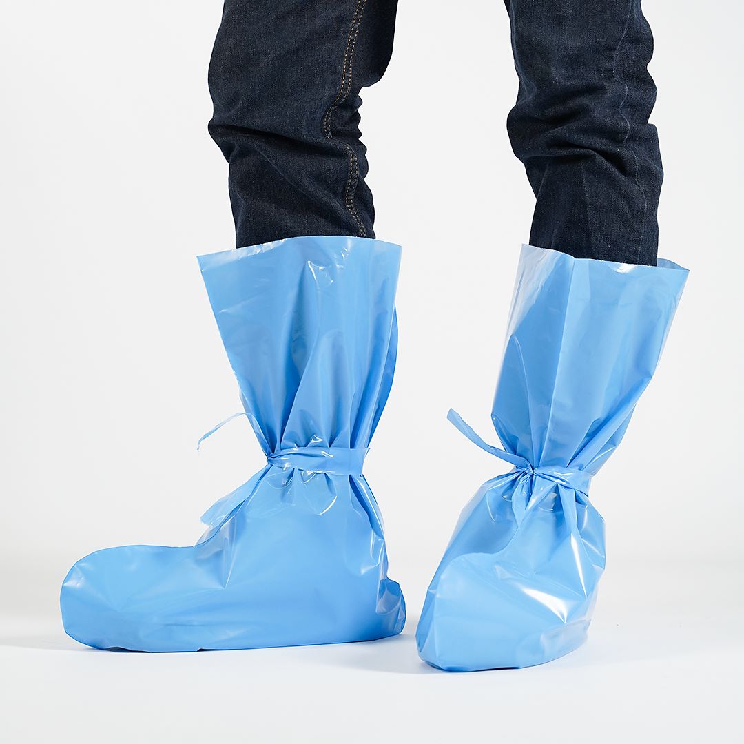 Calzari zootecnici in polietilene colore blu