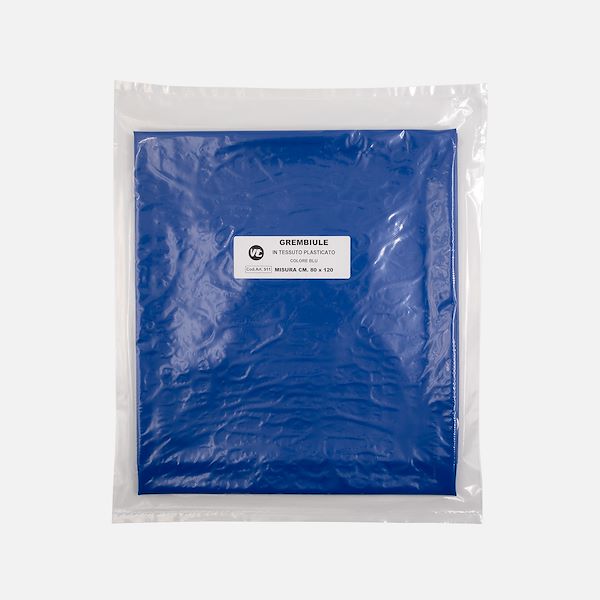 Aprons made of blue plastic tissue