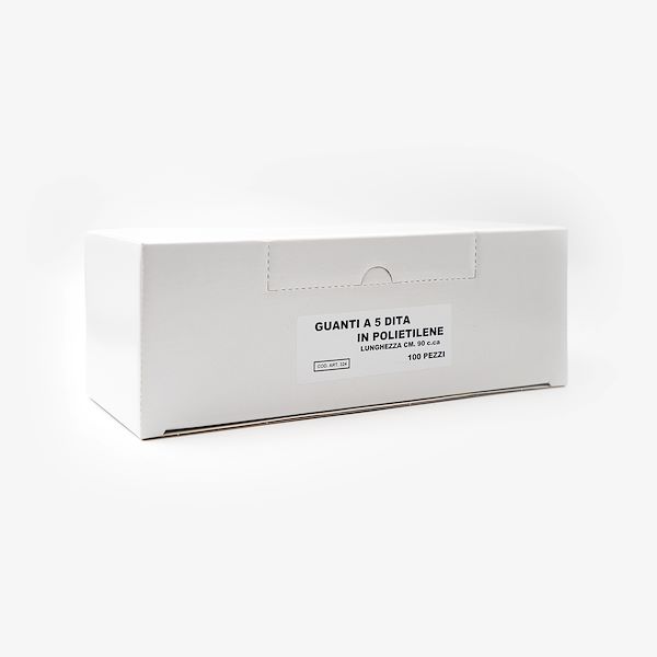 Polyethylene long disposable gloves - box