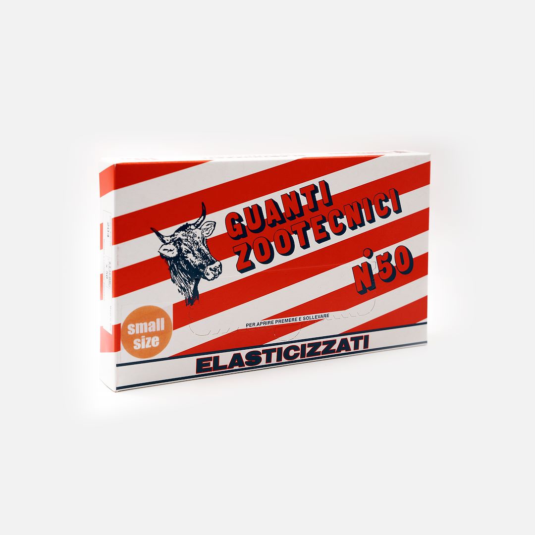 Long 5 fingered gloves for veterinary use - small size