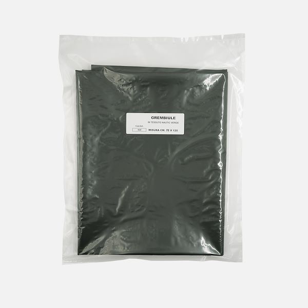 Aprons in green nautic plastic tissue