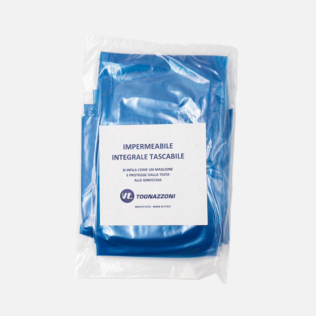 Blue polyethylene disposable raincoats
