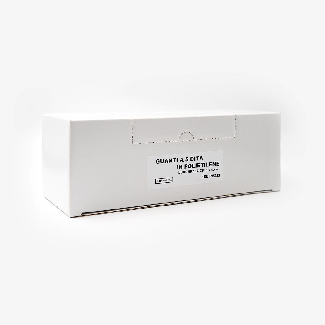 Polyethylene long disposable gloves - box