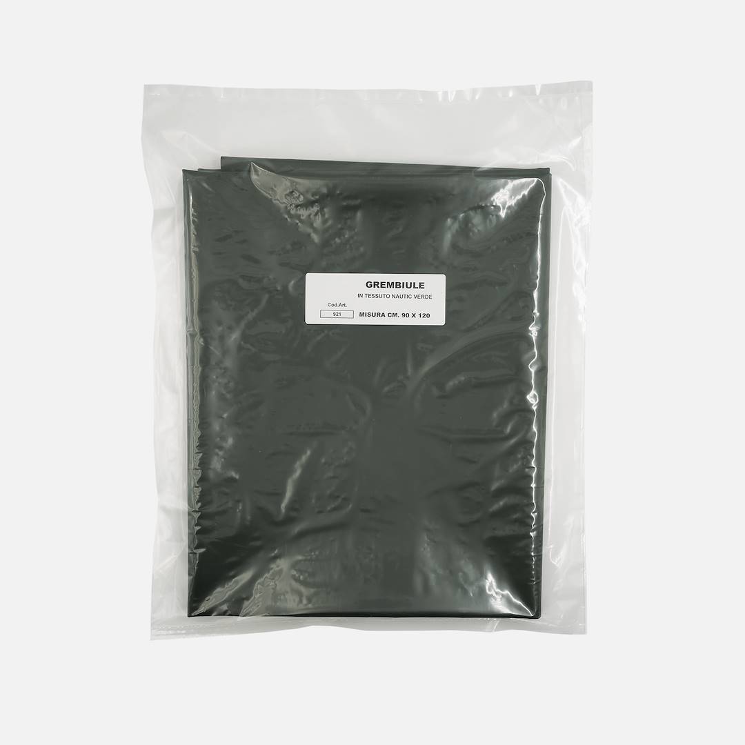 Aprons in green nautic plastic tissue