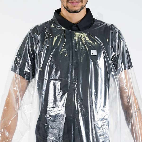 Transparent polyethylene disposable overcoats